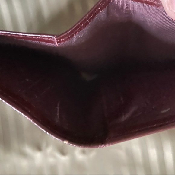 Vintage Etienne Aigner Deep Burgundy Leather Wallet Set , Key Ring and Mirror - Picture 16 of 16